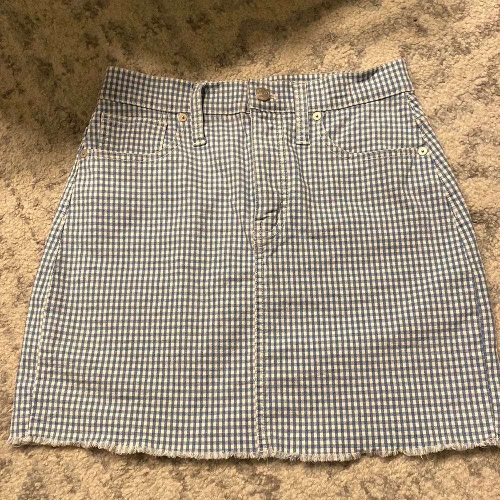Madewell Gingham Mini Skirt